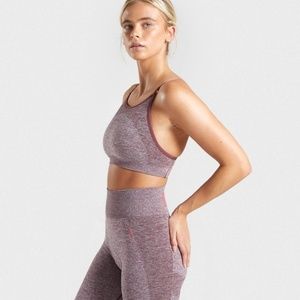 Gymshark High Waisted Flex Set in Berry Marl/Rose